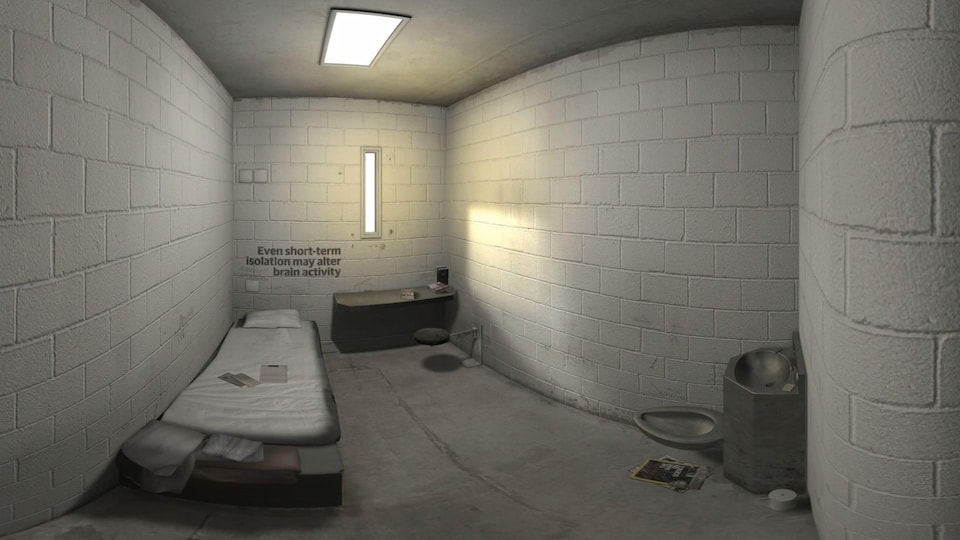 Inside the prison cell