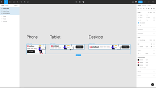 Selecting frames in Figma for Milton
